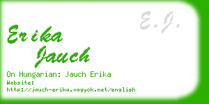 erika jauch business card